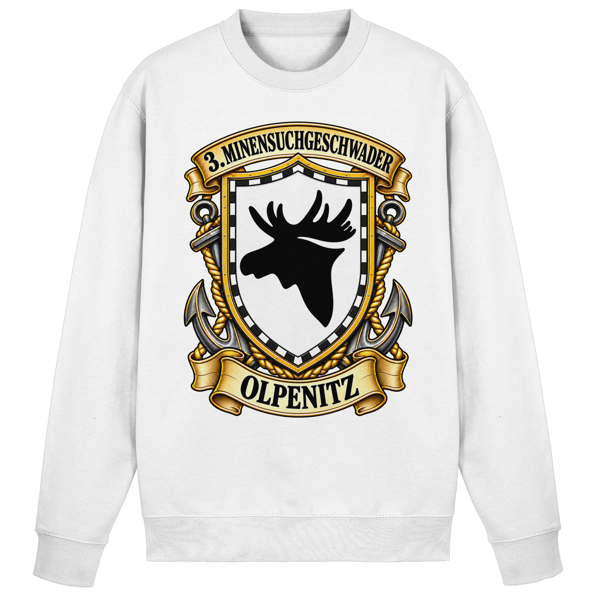 Wappen 3. Minensuchgeschwader - OLPENITZ - Basic Sweatshirt