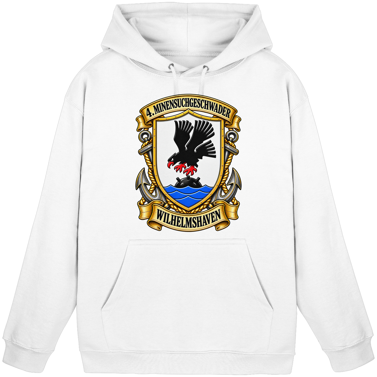 Wappen 4. Minensuchgeschwader - WILHELMSHAVEN - Basic Unisex Hoodie