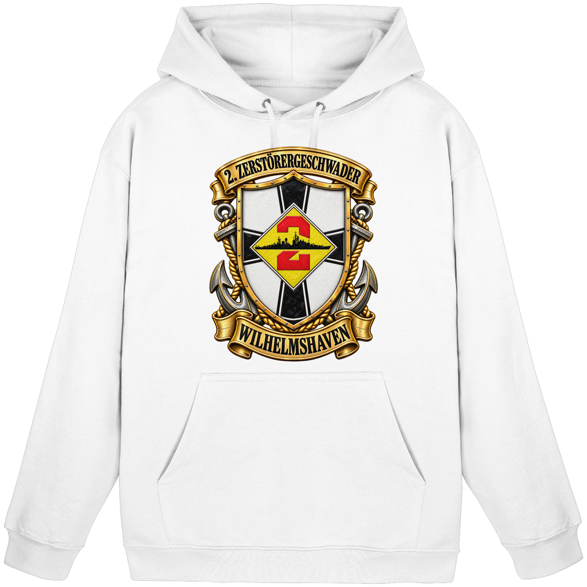 Wappen 2. Zerstörergeschwader - WILHELMSHAVEN - Basic Unisex Hoodie