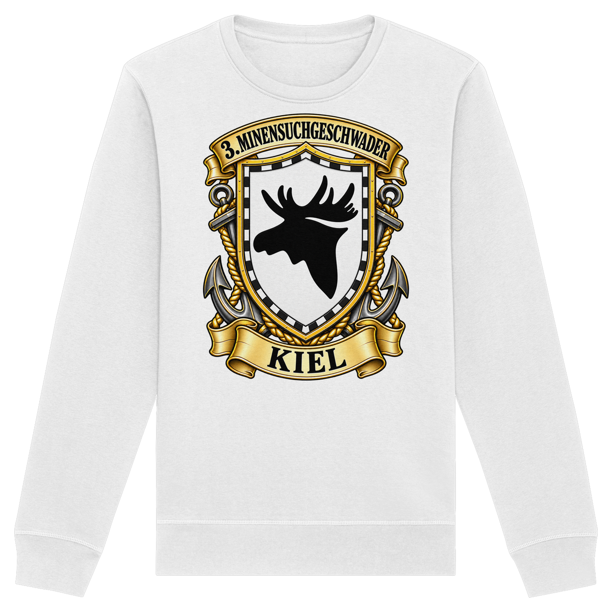 Wappen 3. Minensuchgeschwader - KIEL - Organic Basic Unisex Sweatshirt