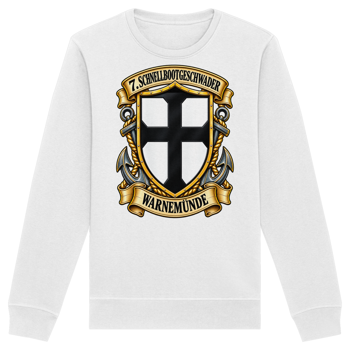 Wappen 7. Schnellbootgeschwader - WARNEMÜNDE - Organic Basic Unisex Sweatshirt