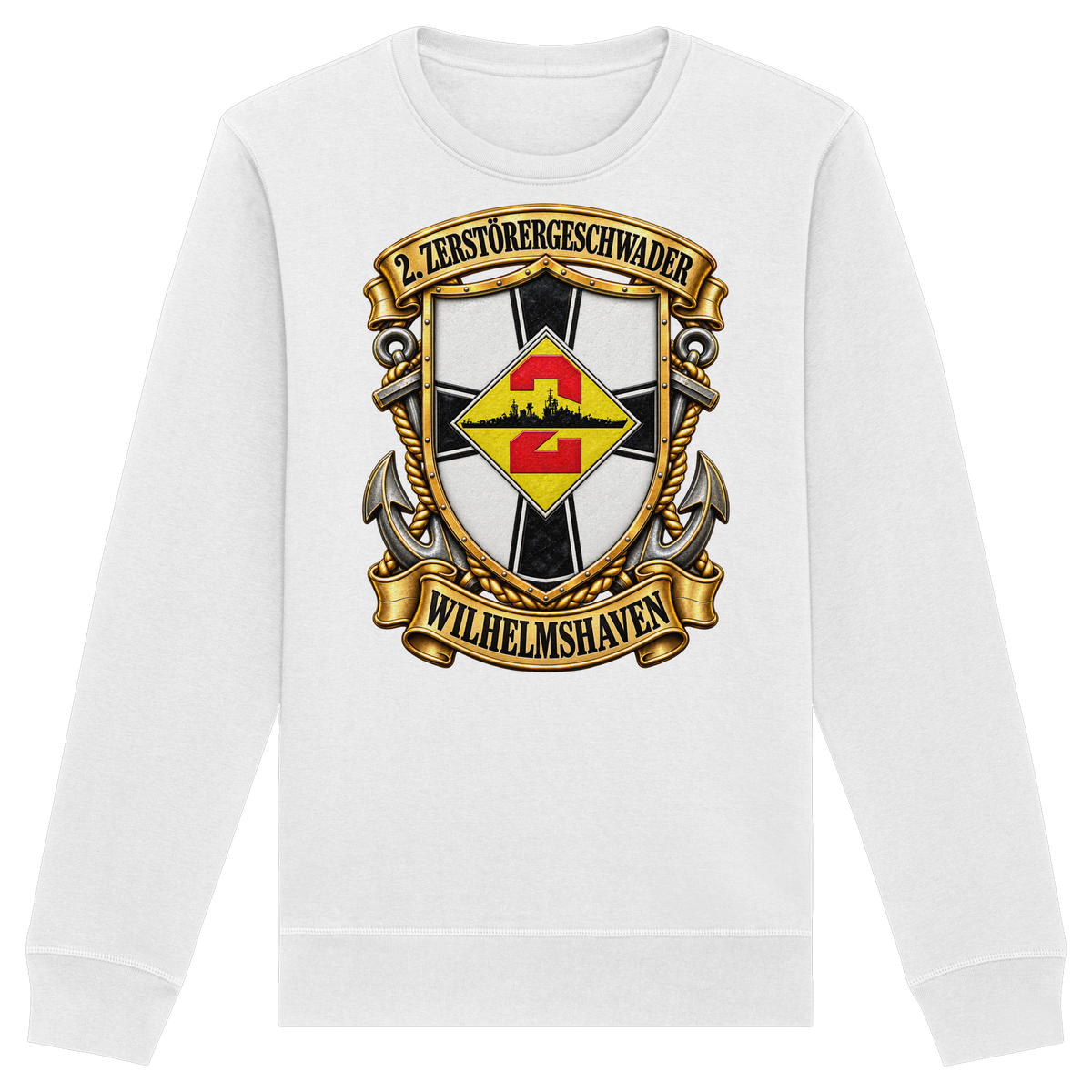 Wappen 2. Zerstörergeschwader - WILHELMSHAVEN - Organic Basic Unisex Sweatshirt