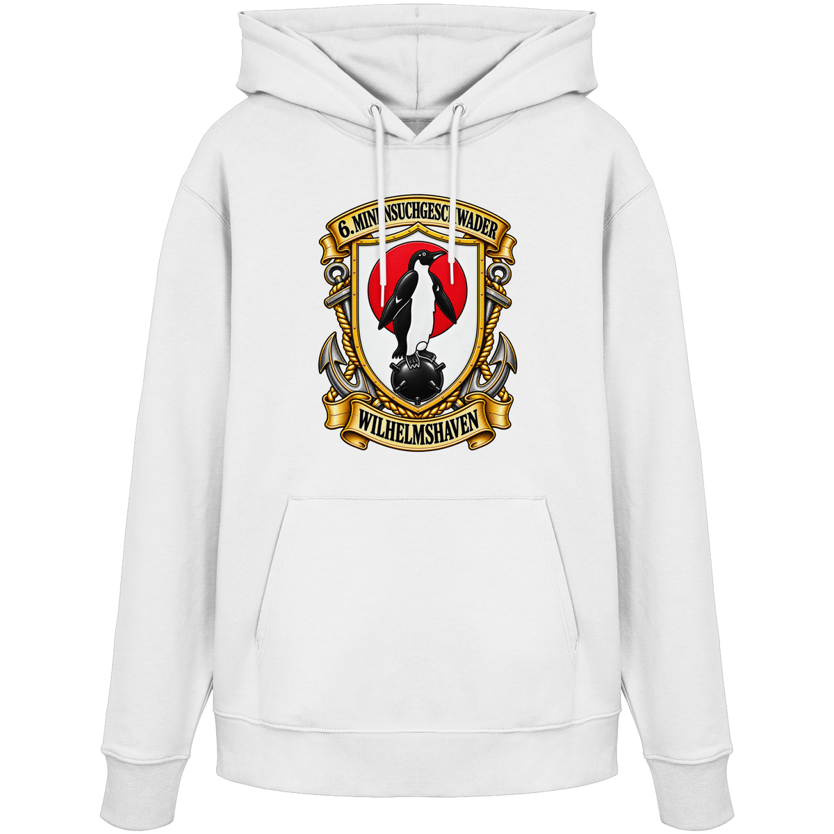 Wappen 6. Minensuchgeschwader - WILHELMSHAVEN - Organic Hoodie