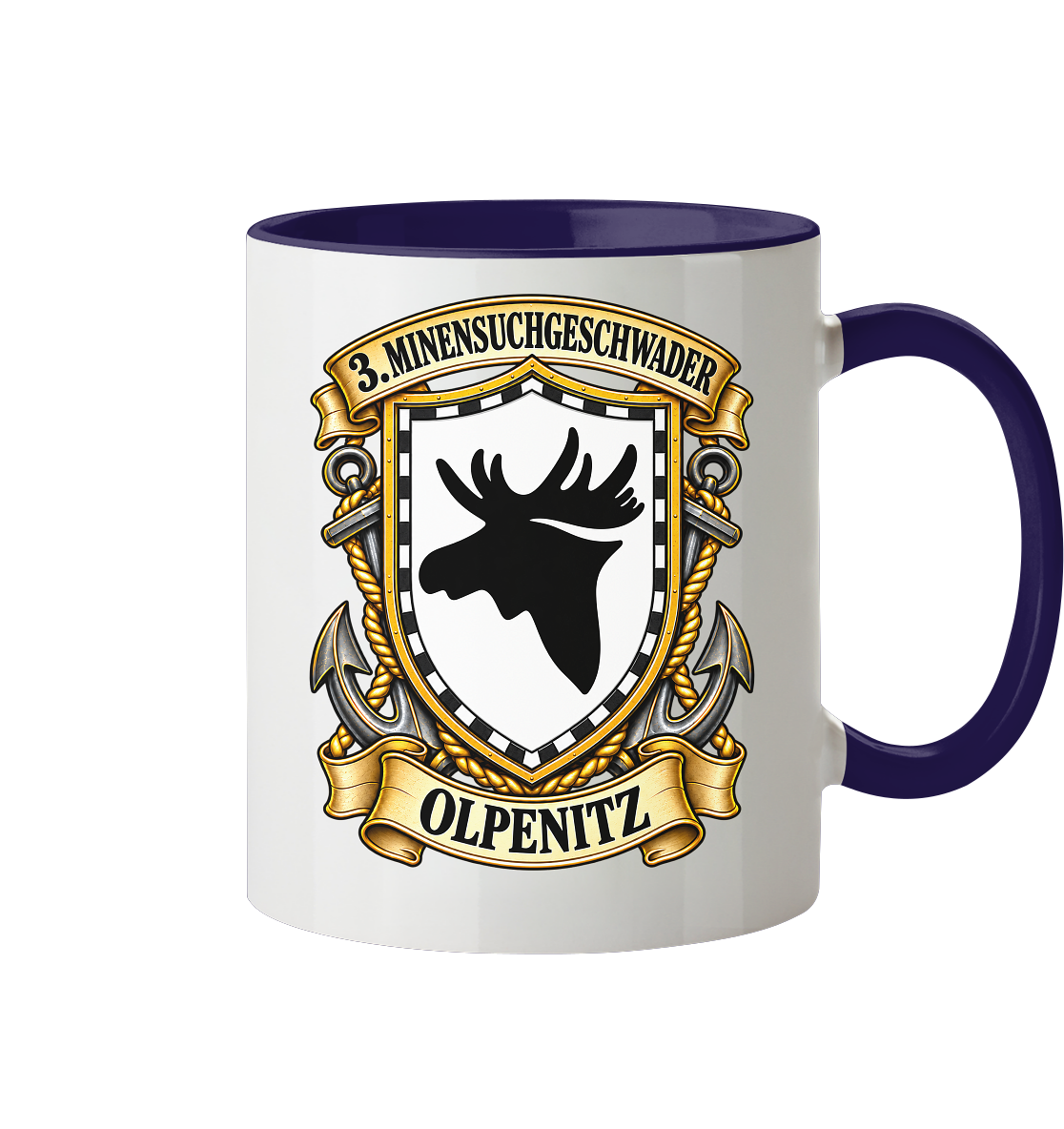 Wappen 3. Minensuchgeschwader - OLPENITZ - Tasse zweifarbig