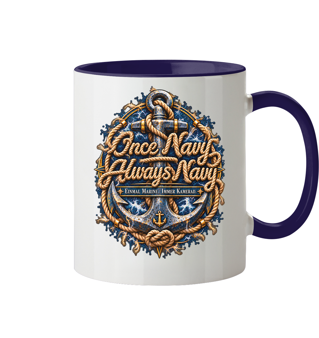 Once Navy - Always Navy - Tasse zweifarbig