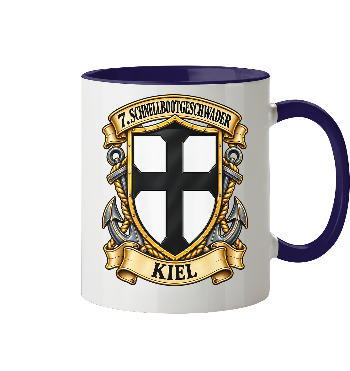 Wappen 7. Schnellbootgeschwader - KIEL - Tasse zweifarbig