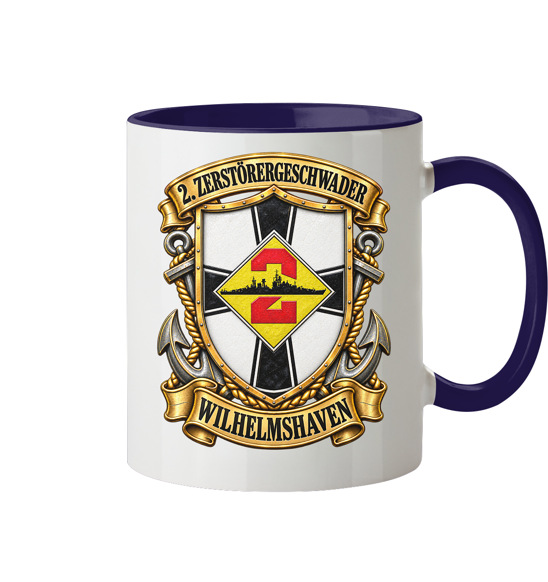 Wappen 2. Zerstörergeschwader - WILHELMSHAVEN - Tasse zweifarbig