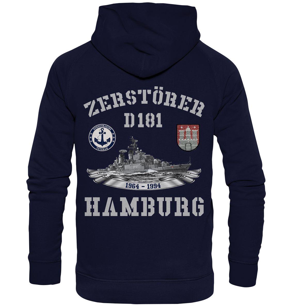 2. ZG Zerstörer D181 HAMBURG; beidseitiger Druck - Basic Unisex Hoodie