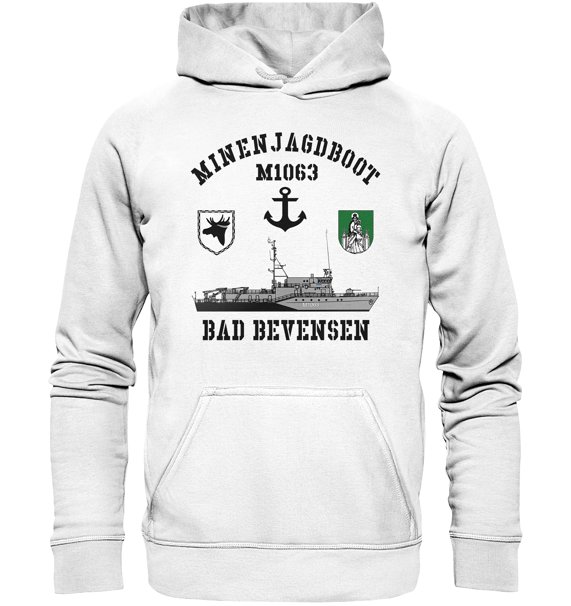 Mij.-Boot M1063 BAD BEVENSEN Anker 3.MSG - Basic Unisex Hoodie