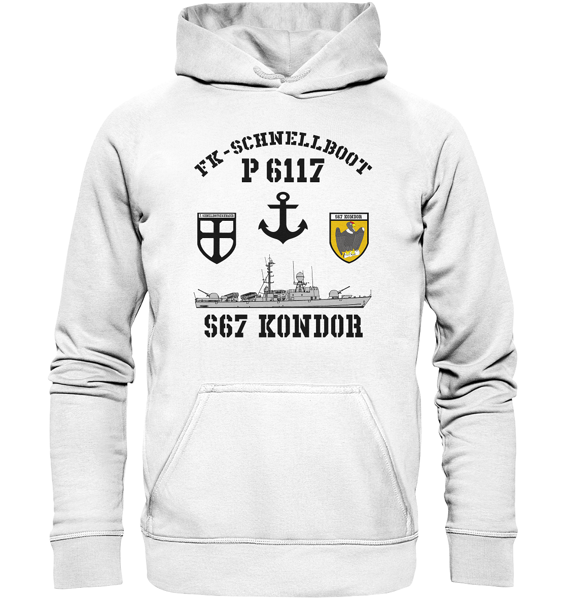 FK-Schnellboot P6117 KONDOR 7.SG Anker - Basic Unisex Hoodie