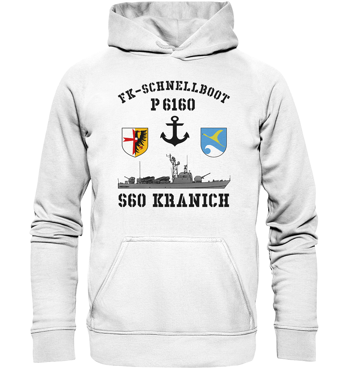 FK-Schnellboot P6160 KRANICH Anker - Basic Unisex Hoodie