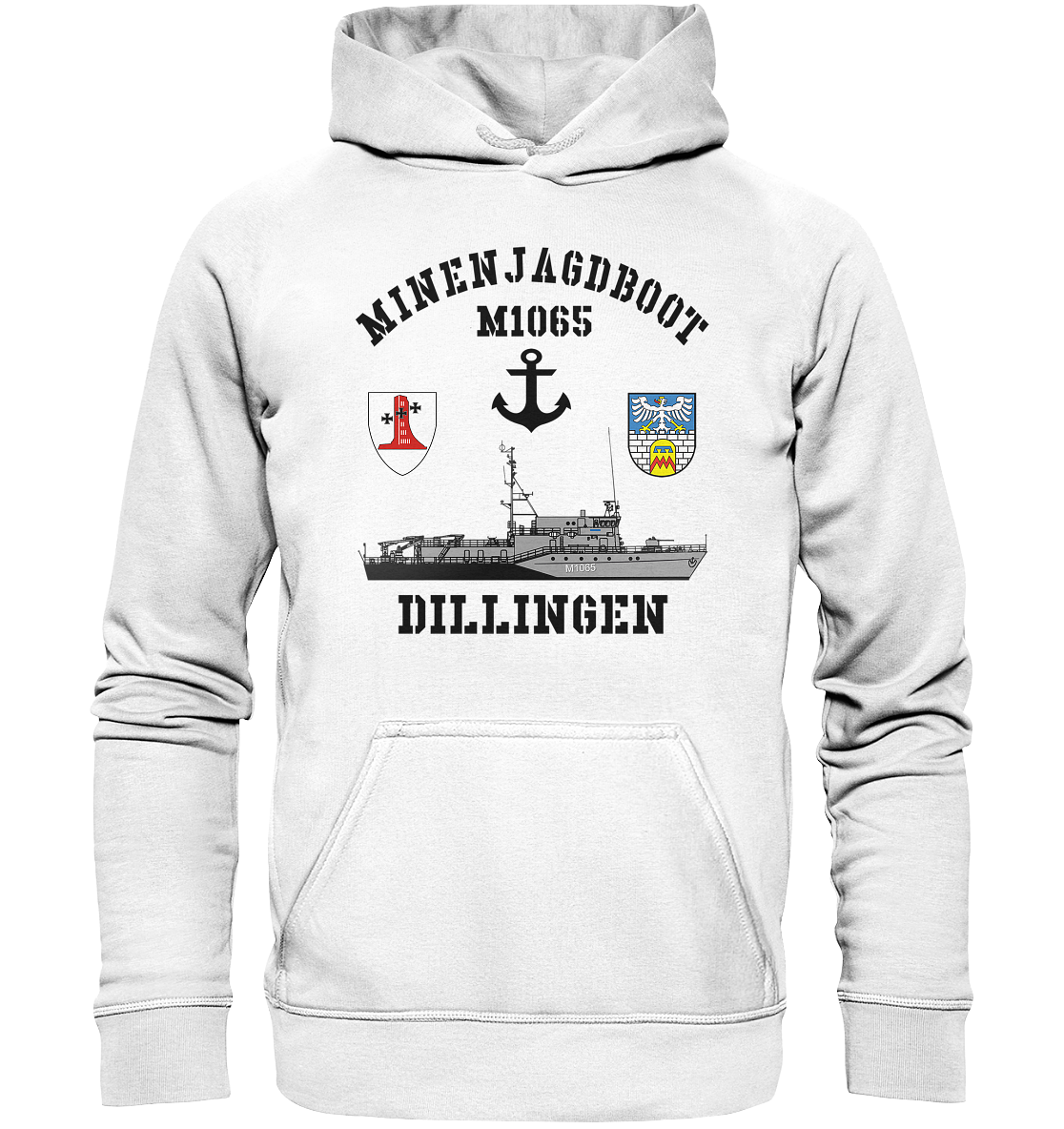 Mij.-Boot M1065 DILLINGEN Anker 1.MSG - Basic Unisex Hoodie