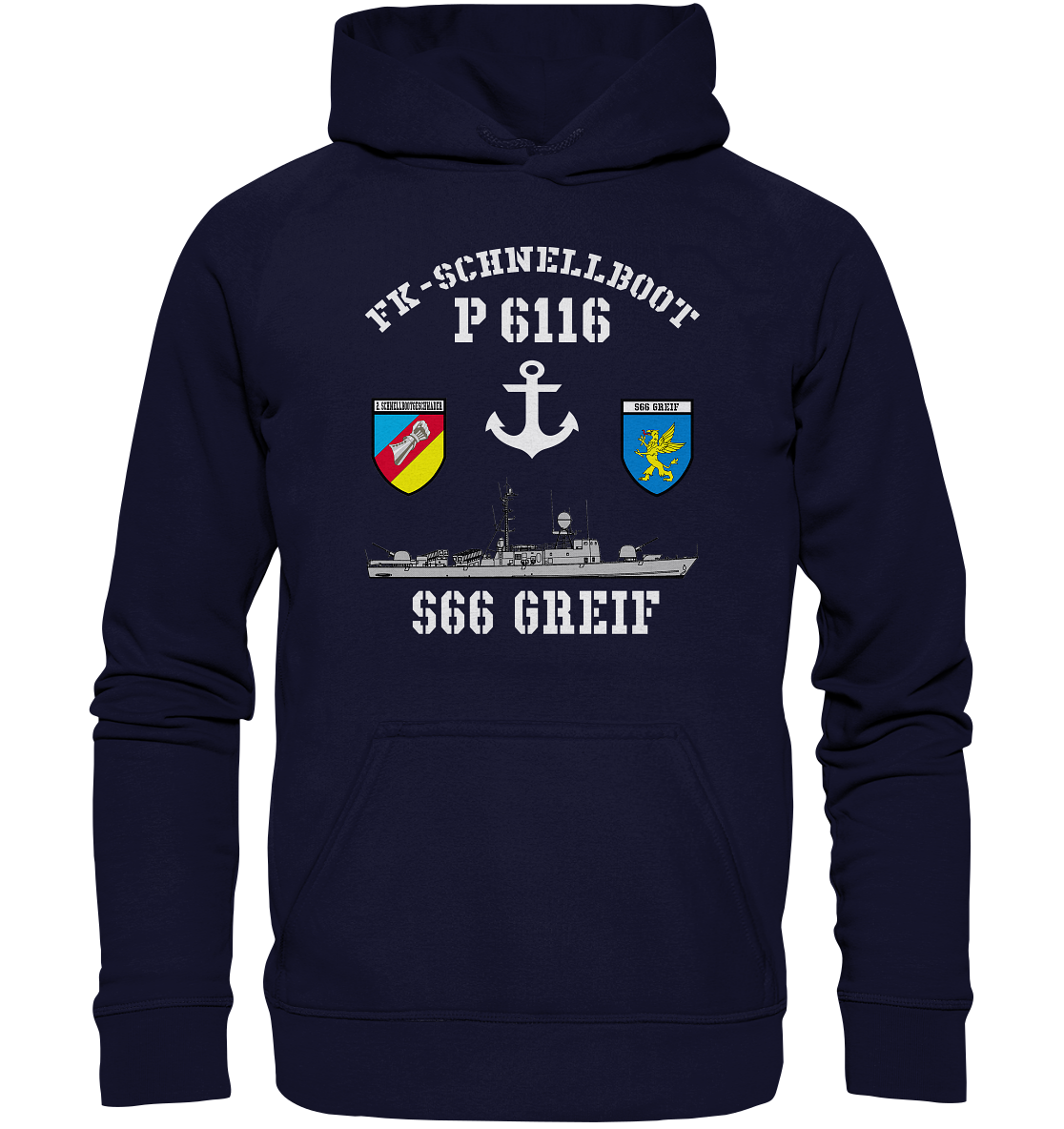 FK-Schnellboot P6116 GREIF 2.SG Anker - Basic Unisex Hoodie XL