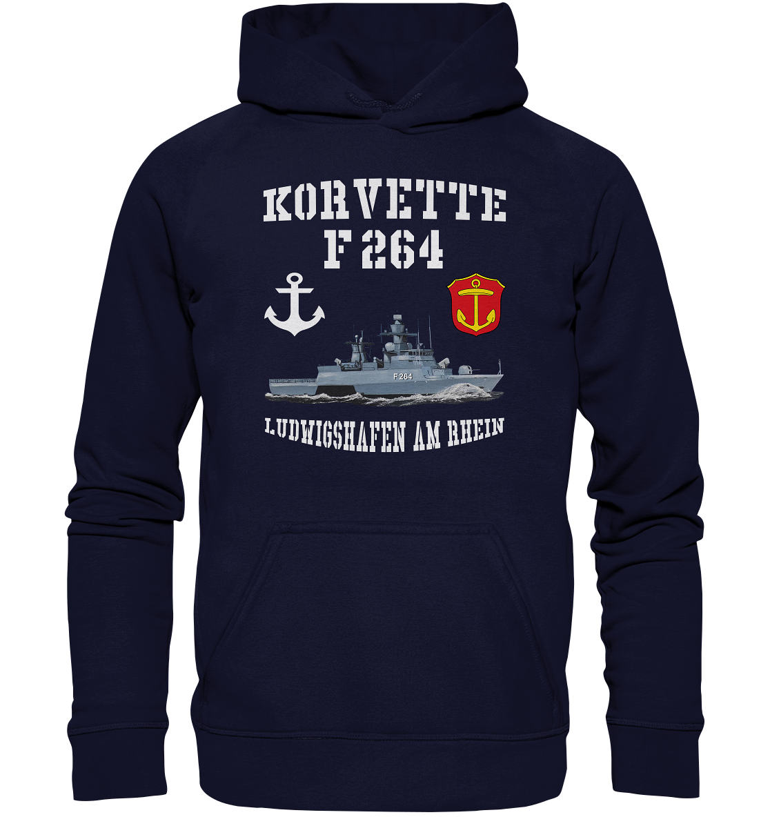 Korvette F264 LUDWIGSHAFEN AM RHEIN Anker - Basic Unisex Hoodie XL