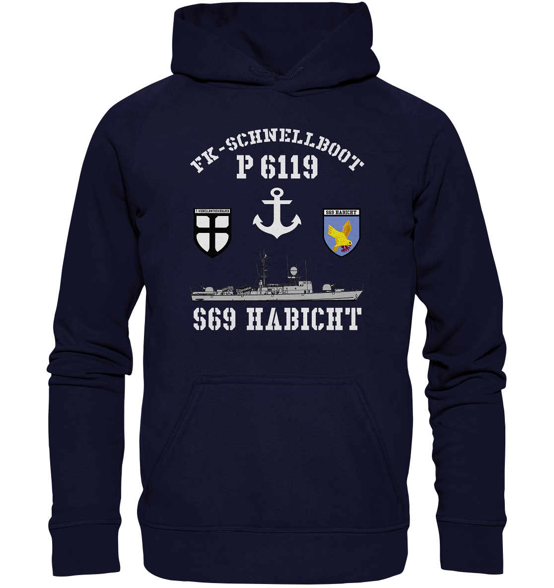 FK-Schnellboot P6119 HABICHT 7.SG Anker - Basic Unisex Hoodie XL