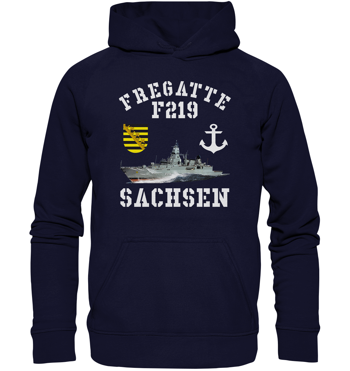 Fregatte F219 SACHSEN Anker - Basic Unisex Hoodie XL