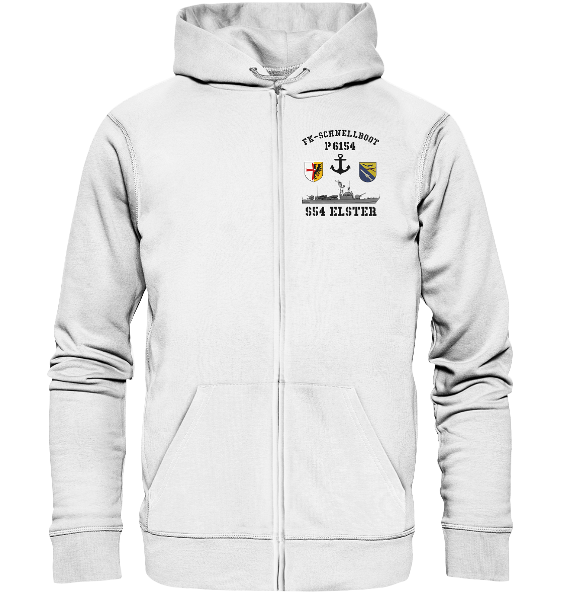 FK-Schnellboot P6154 ELSTER Anker - Organic Kapuzenjacke