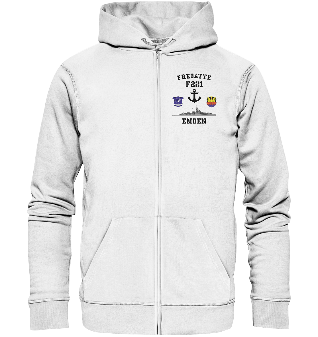 Fregatte F221 EMDEN Anker - Organic Kapuzenjacke