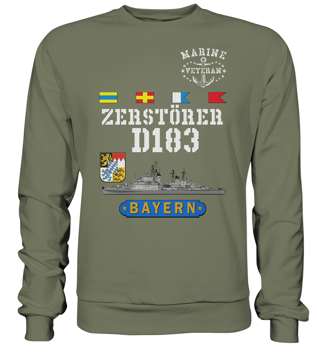 Zerstörer D183 BAYERN Marine Veteran - Premium Sweatshirt
