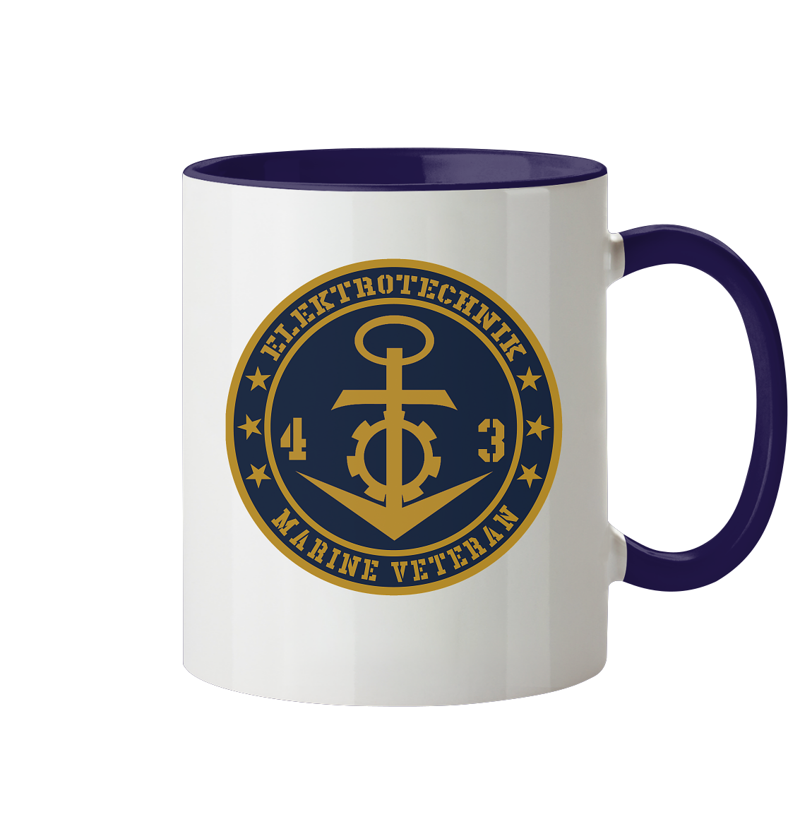Marine Veteran 43er ELEKTROTECHNIK - Tasse zweifarbig