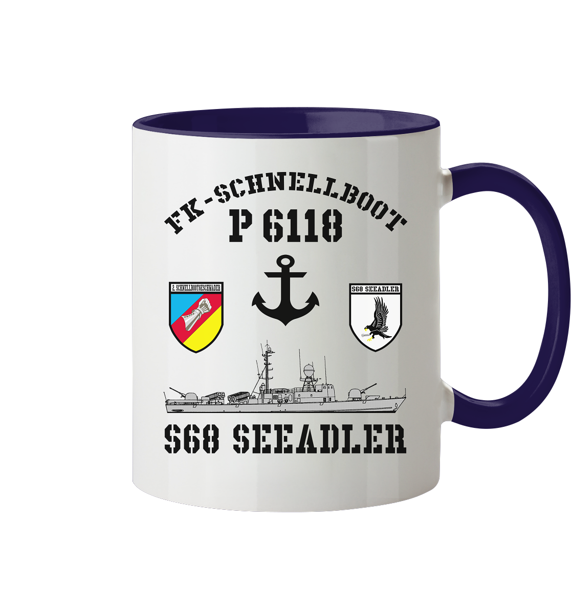 FK-Schnellboot P6118 SEEADLER 2.SG Anker - Tasse zweifarbig