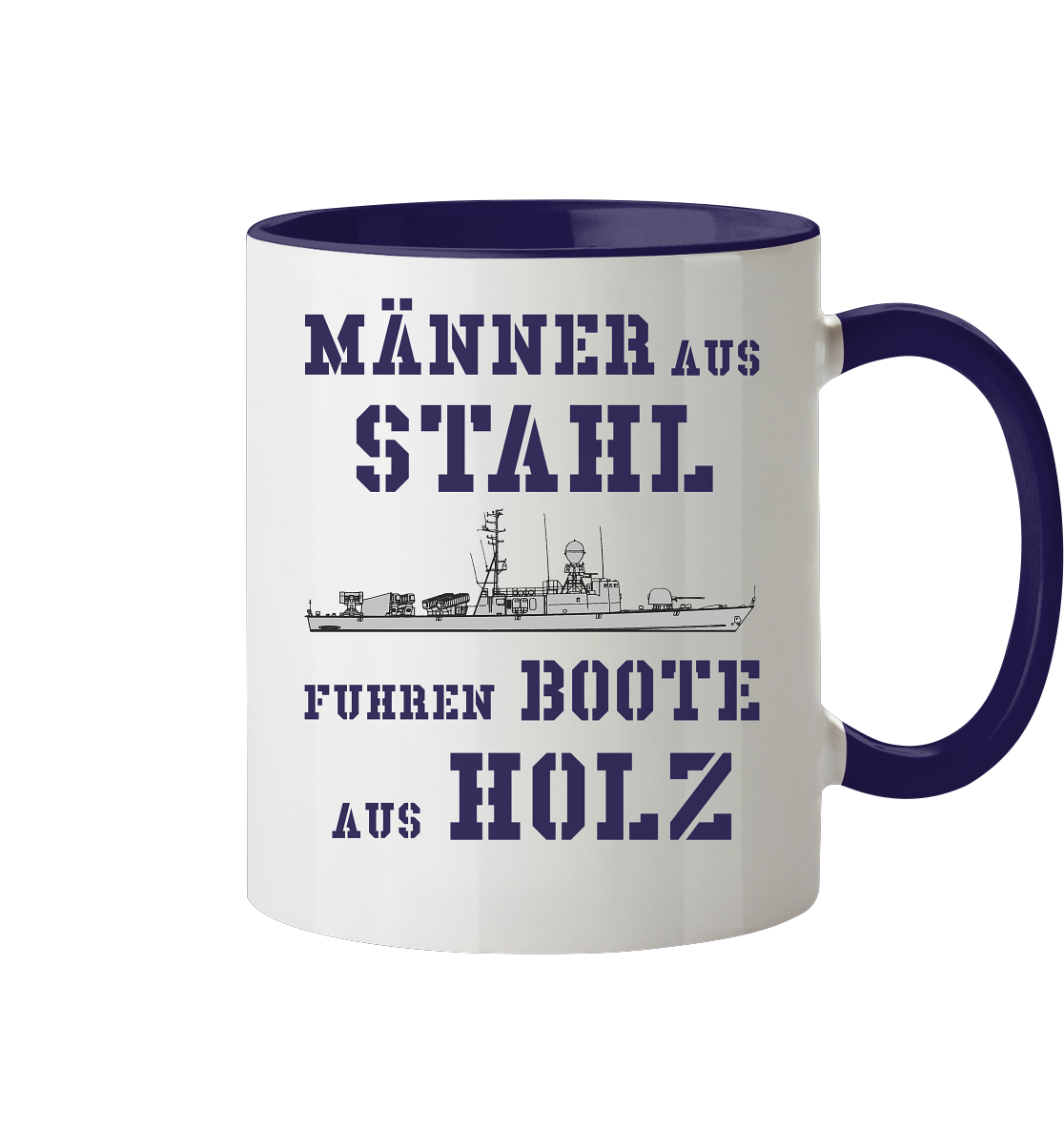 Männer aus Stahl... S-Boot 143A Gepard-Klasse - Tasse zweifarbig