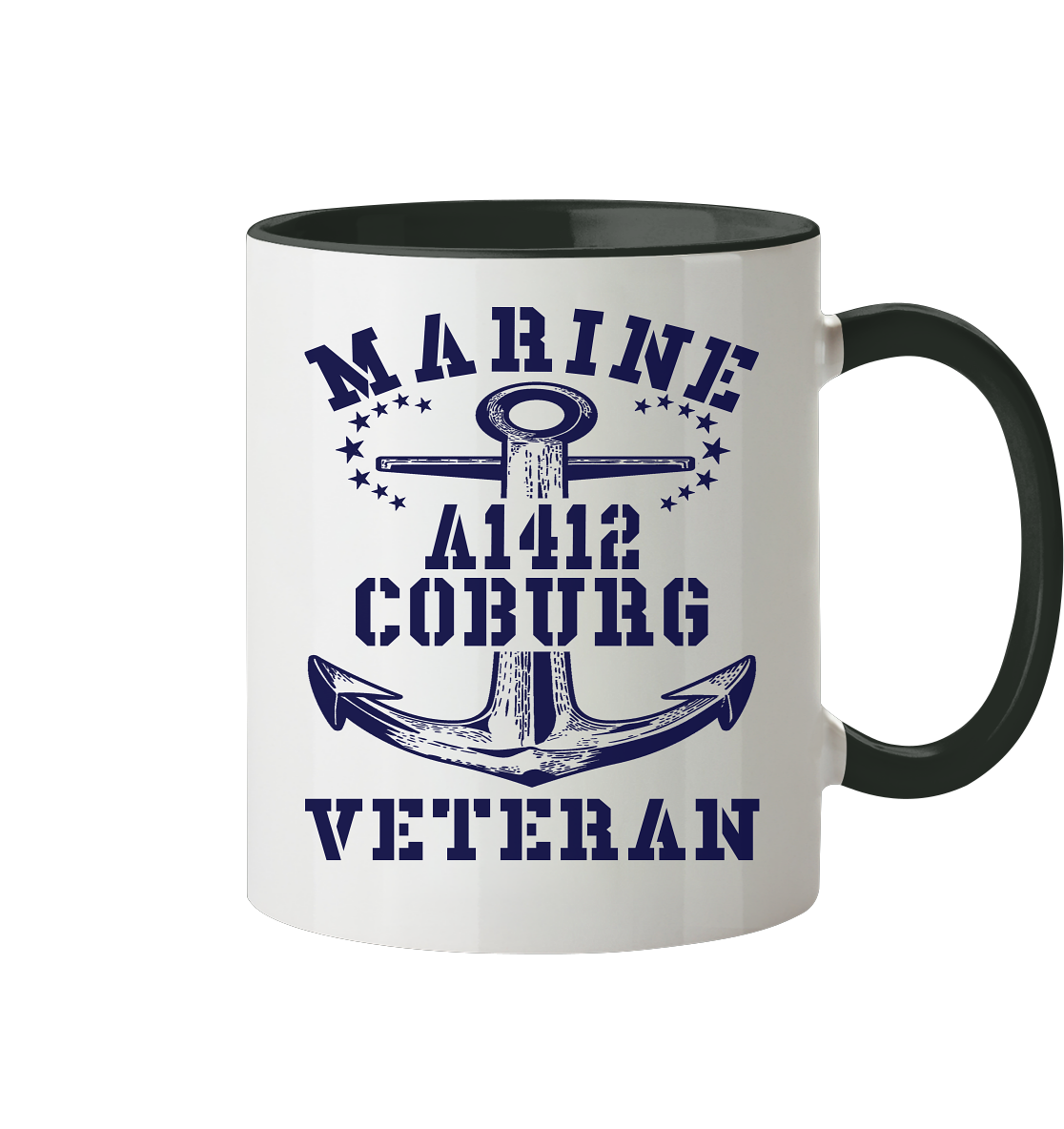 Troßschiff A1412 COBURG Marine Veteran - Tasse zweifarbig