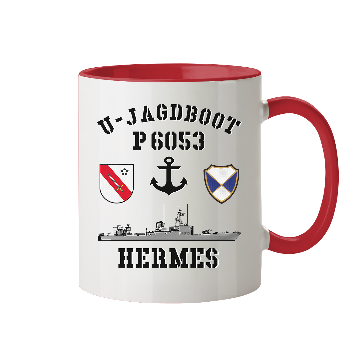 U-Jagdboot P6053 HERMES Anker - Tasse zweifarbig