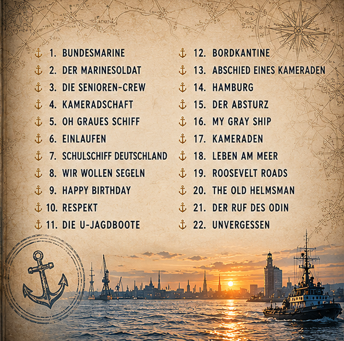 CD - Nordseerocker - Navy Memories  2  - 22 Titel