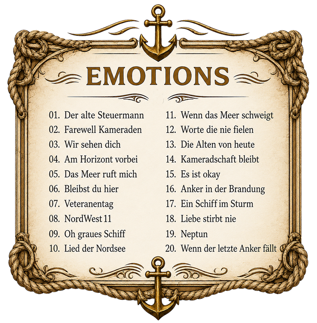 CD - Nordseerocker - EMOTIONS - 20 Titel