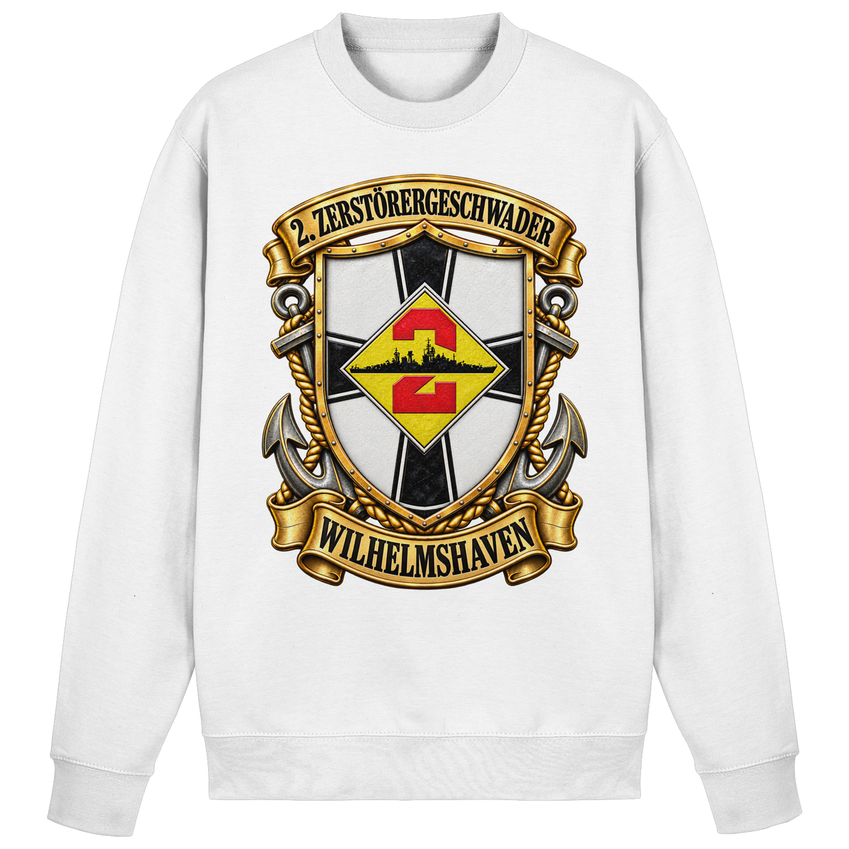 Wappen 2. Zerstörergeschwader - WILHELMSHAVEN - Basic Sweatshirt