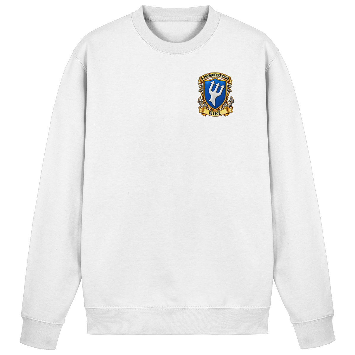 Wappen 5. Minensuchgeschwader - KIEL - Brustlogo  - Basic Sweatshirt