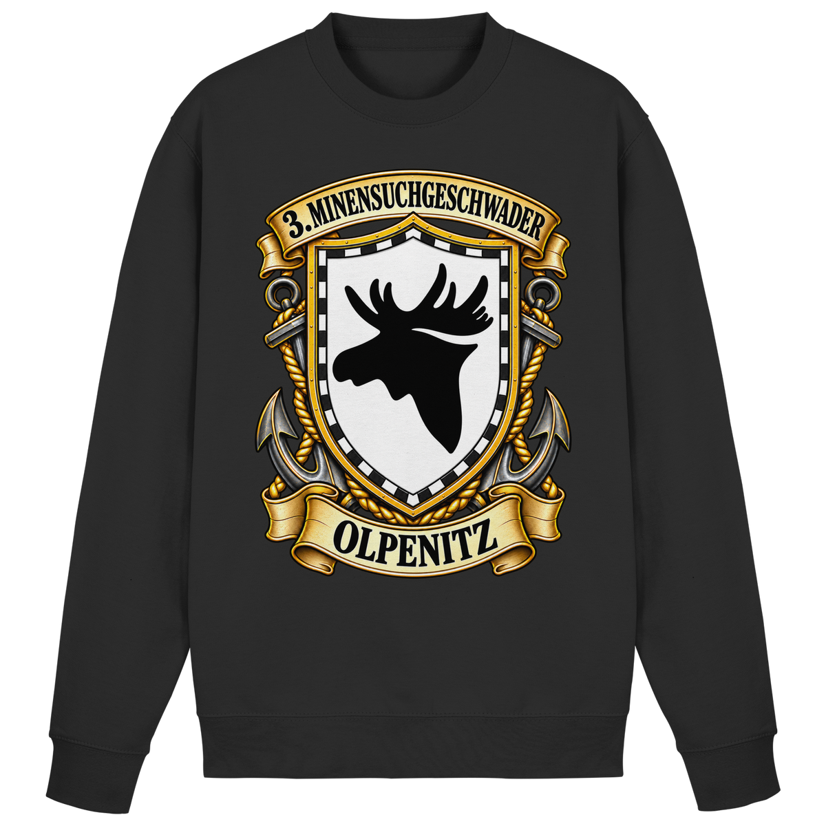 Wappen 3. Minensuchgeschwader - OLPENITZ - Basic Sweatshirt