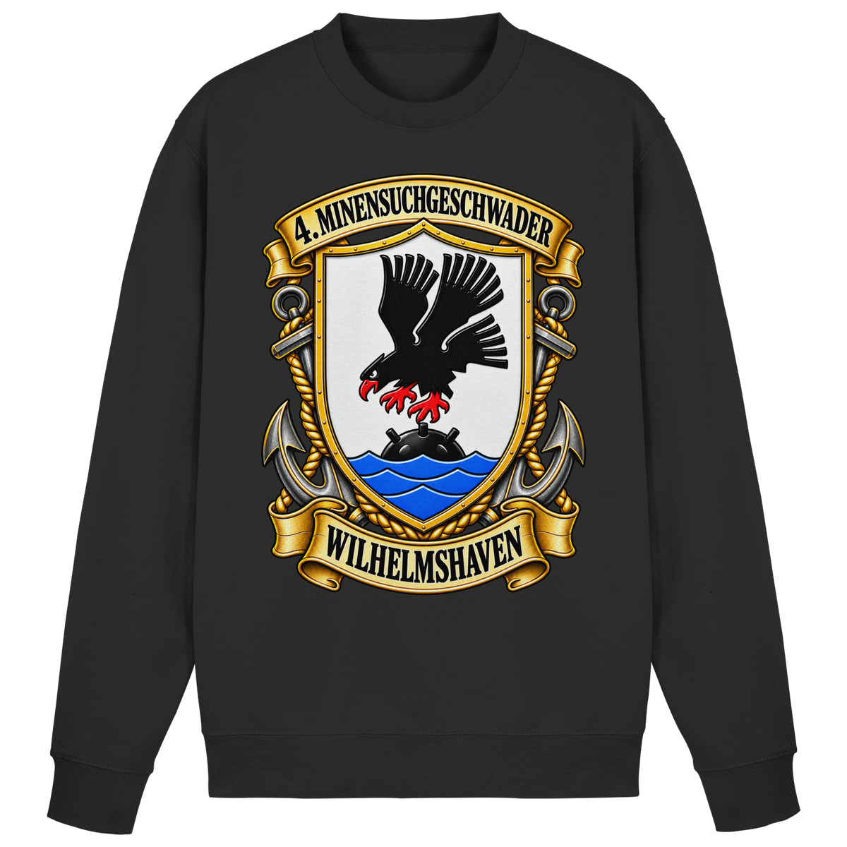 Wappen 4. Minensuchgeschwader - WILHELMSHAVEN - Basic Sweatshirt