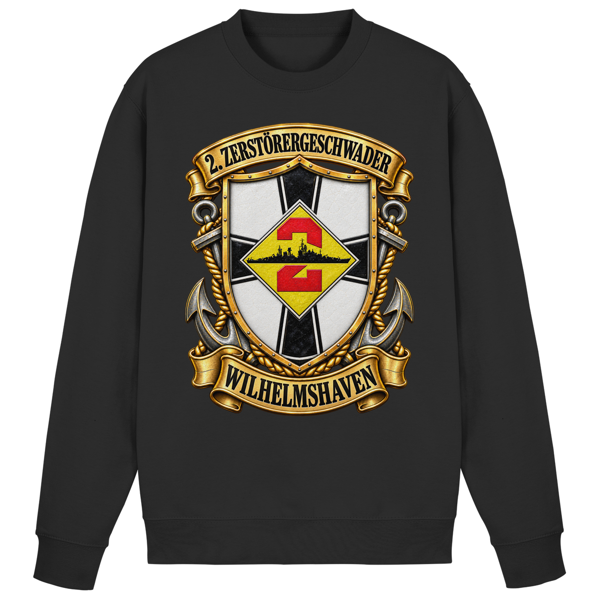 Wappen 2. Zerstörergeschwader - WILHELMSHAVEN - Basic Sweatshirt