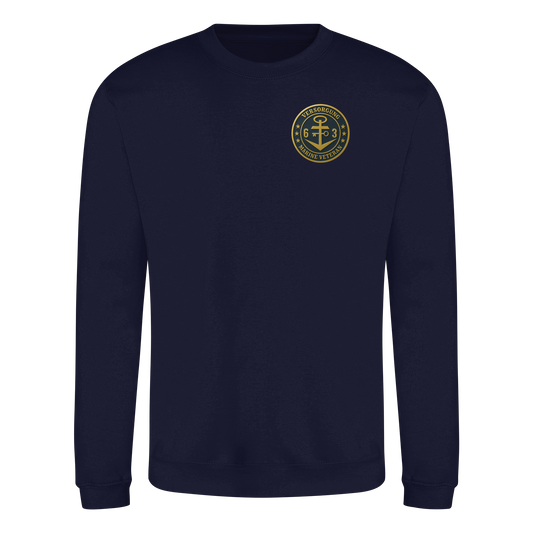 Marine Veteran 63er VERSORGUNG - Metalleffekt - Basic Sweatshirt