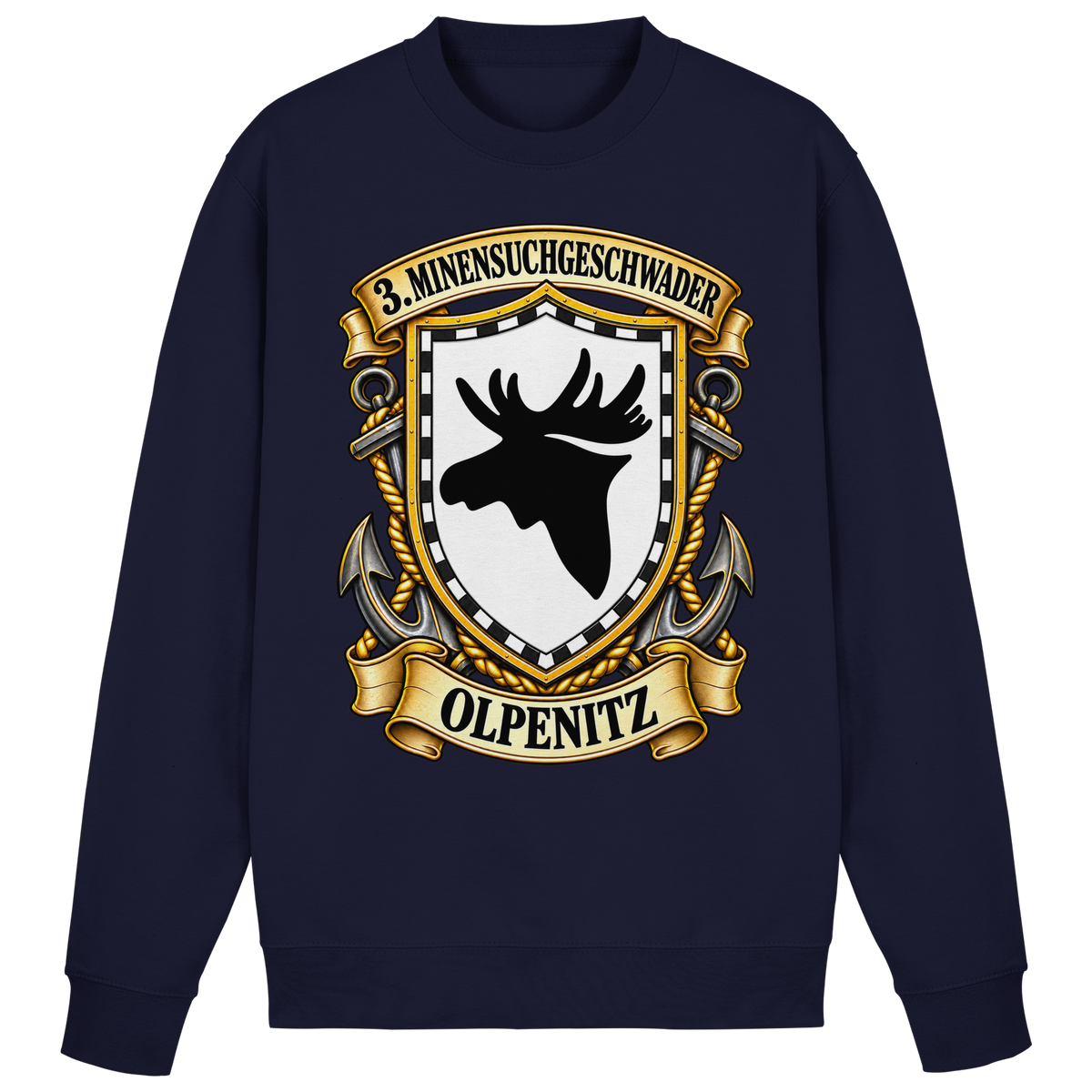 Wappen 3. Minensuchgeschwader - OLPENITZ - Basic Sweatshirt