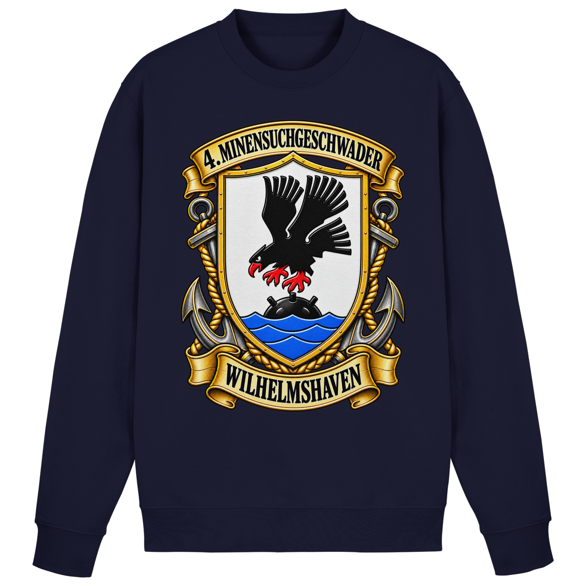 Wappen 4. Minensuchgeschwader - WILHELMSHAVEN - Basic Sweatshirt