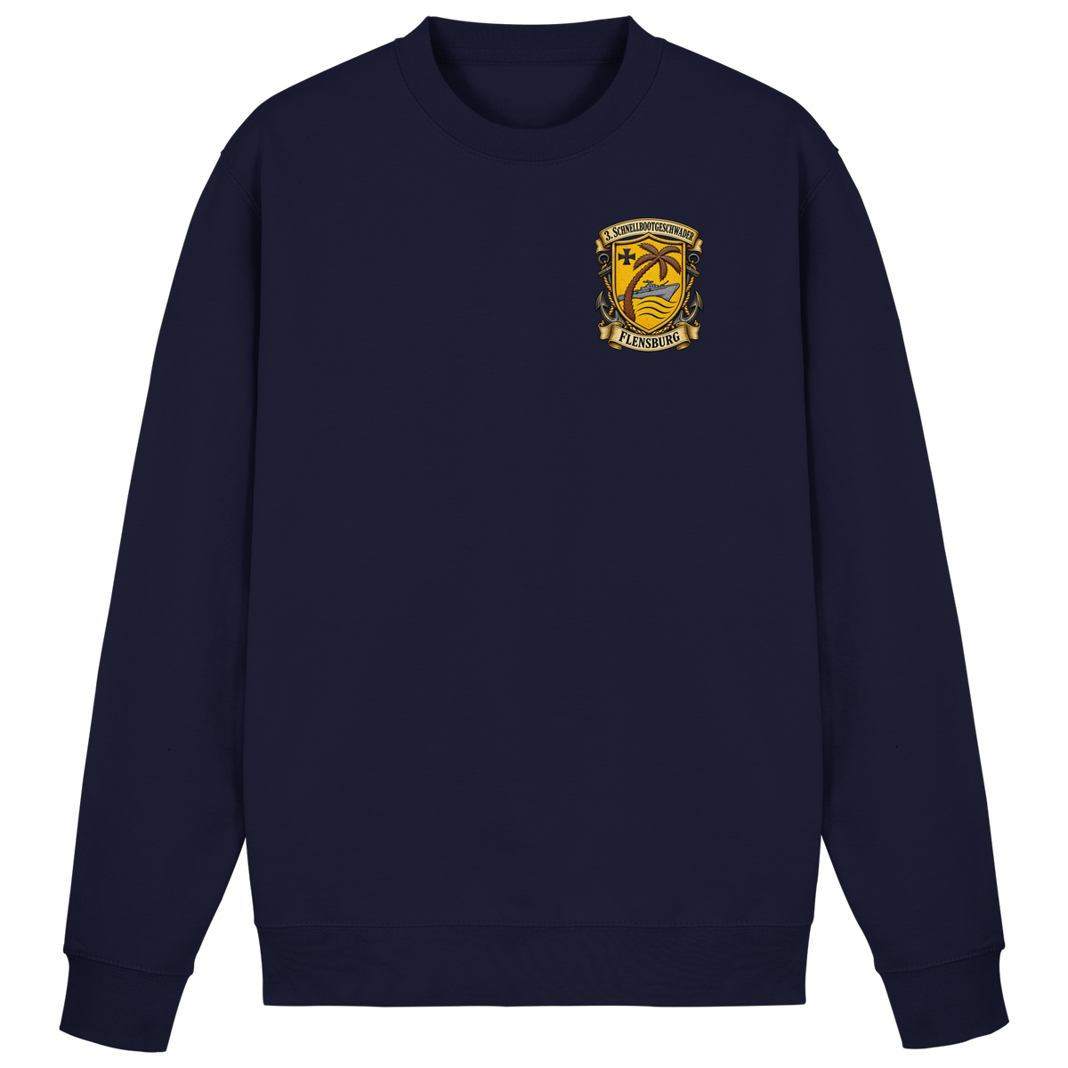 Wappen 3. Schnellbootgeschwader - FLENSBURG - Brustlogo - Basic Sweatshirt