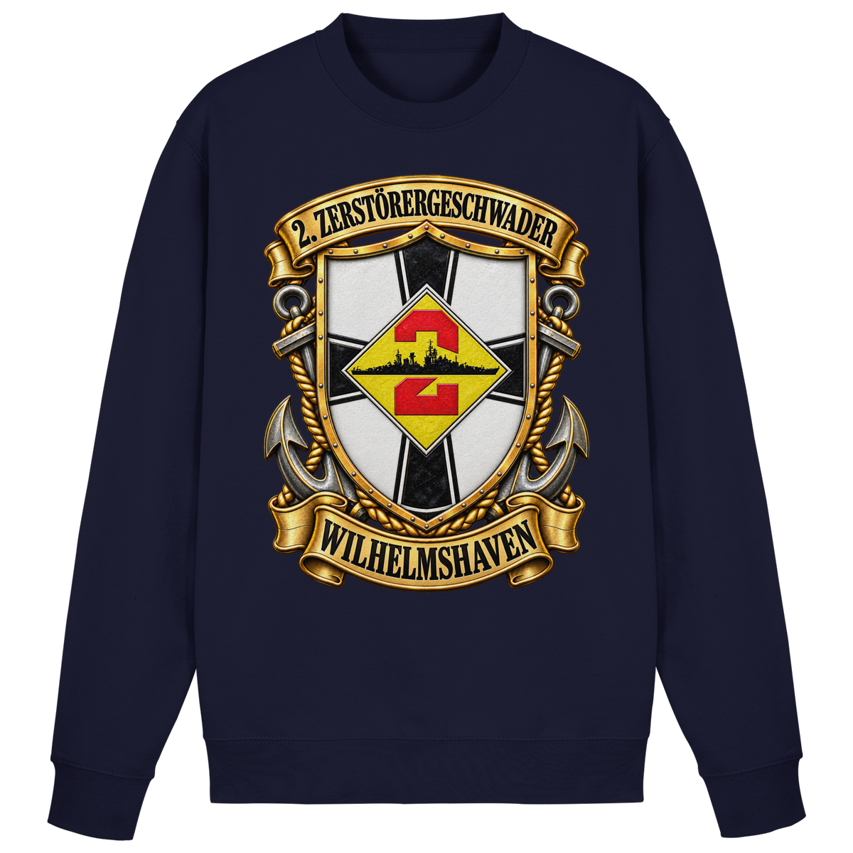 Wappen 2. Zerstörergeschwader - WILHELMSHAVEN - Basic Sweatshirt