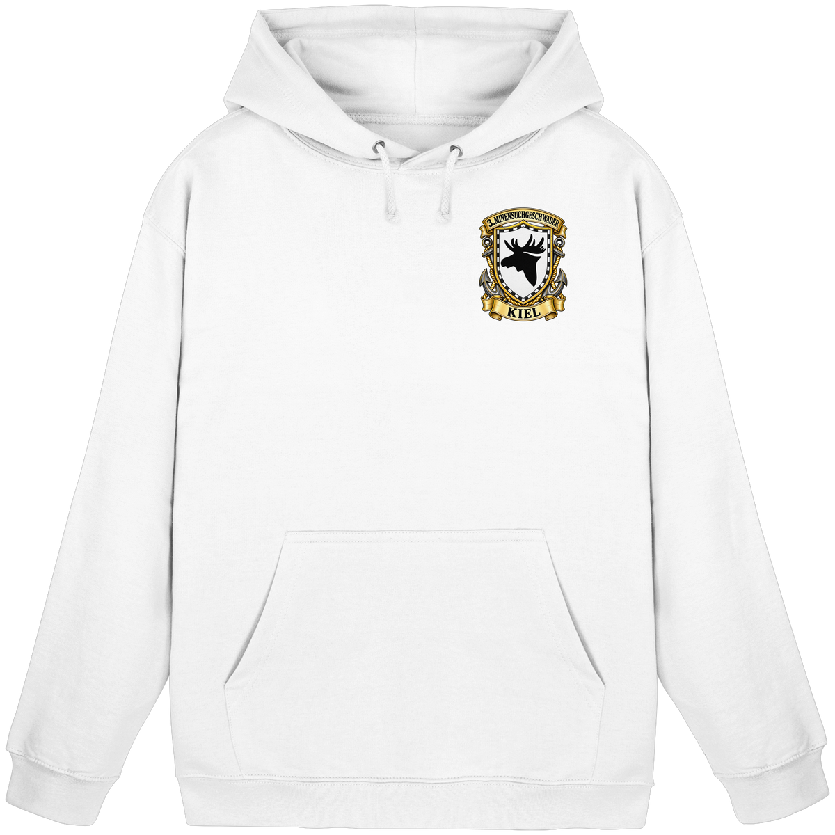 Wappen 3. Minensuchgeschwader - KIEL - Brustlogo - Basic Unisex Hoodie