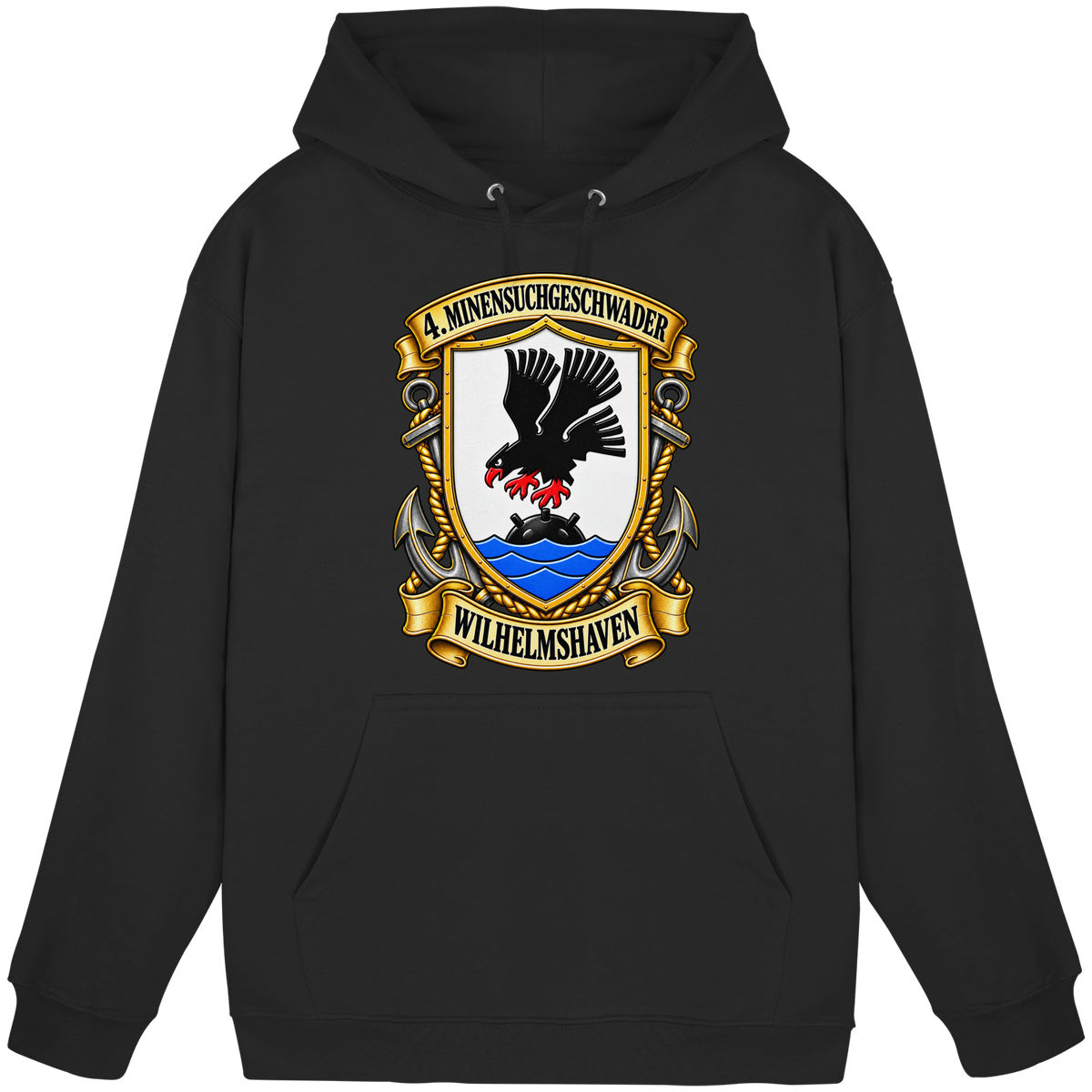 Wappen 4. Minensuchgeschwader - WILHELMSHAVEN - Basic Unisex Hoodie