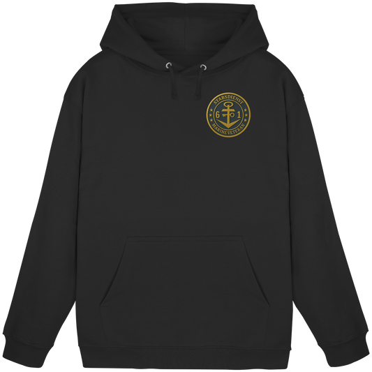 Marine Veteran 61er STABSDIENST - Metalleffekt - Basic Unisex Hoodie
