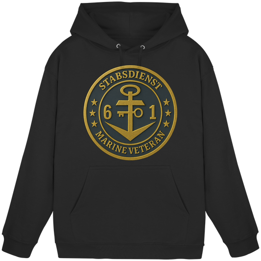 Marine Veteran 61er STABSDIENST - Metalleffekt - Basic Unisex Hoodie