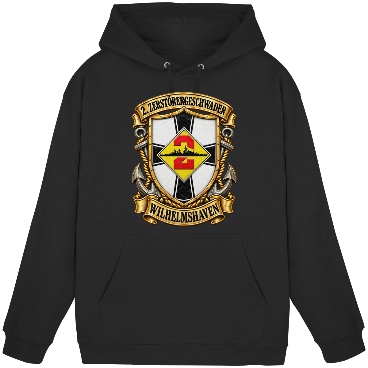 Wappen 2. Zerstörergeschwader - WILHELMSHAVEN - Basic Unisex Hoodie