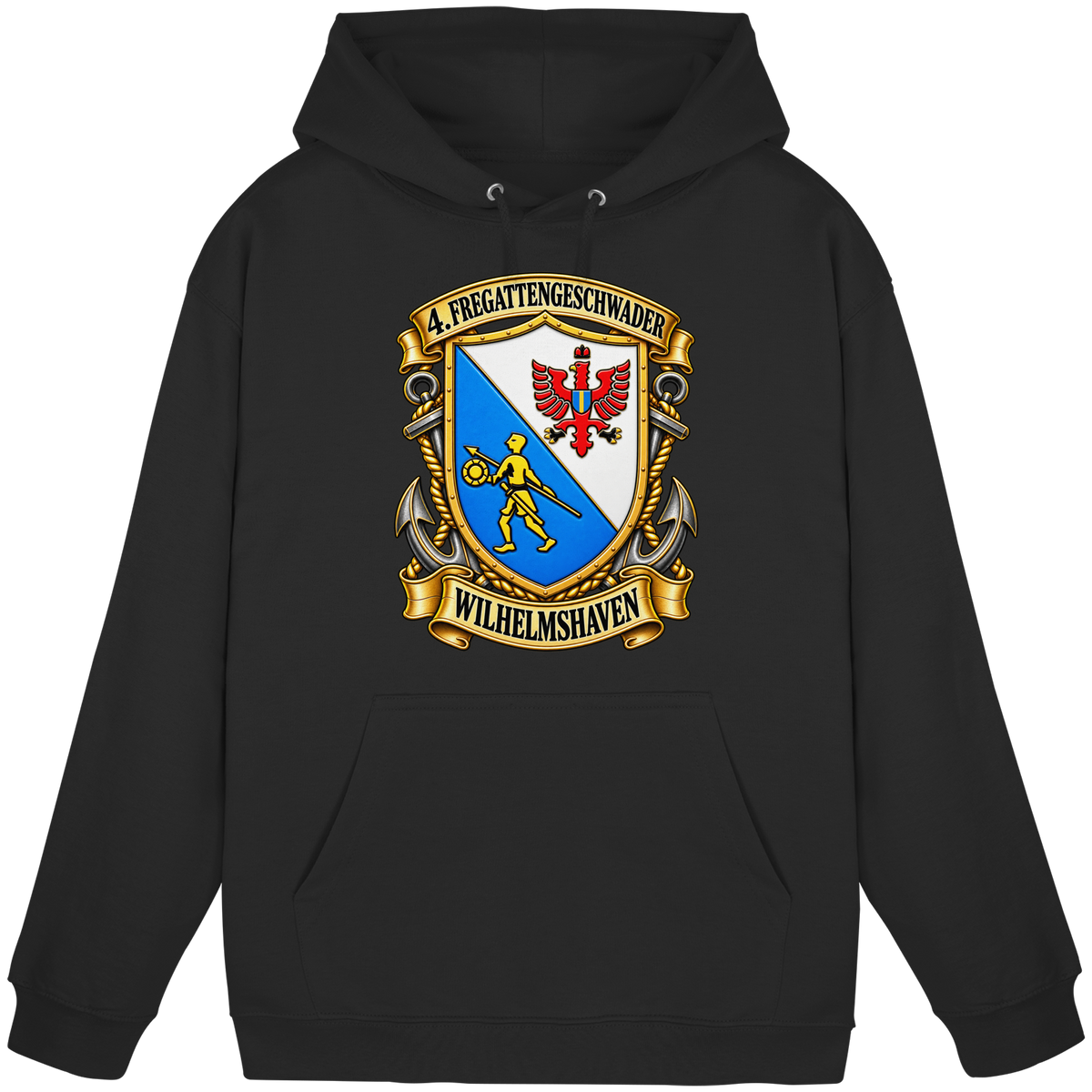 Wappen 4. Fregattengeschwader - Wilhelmshaven  - Basic Unisex Hoodie