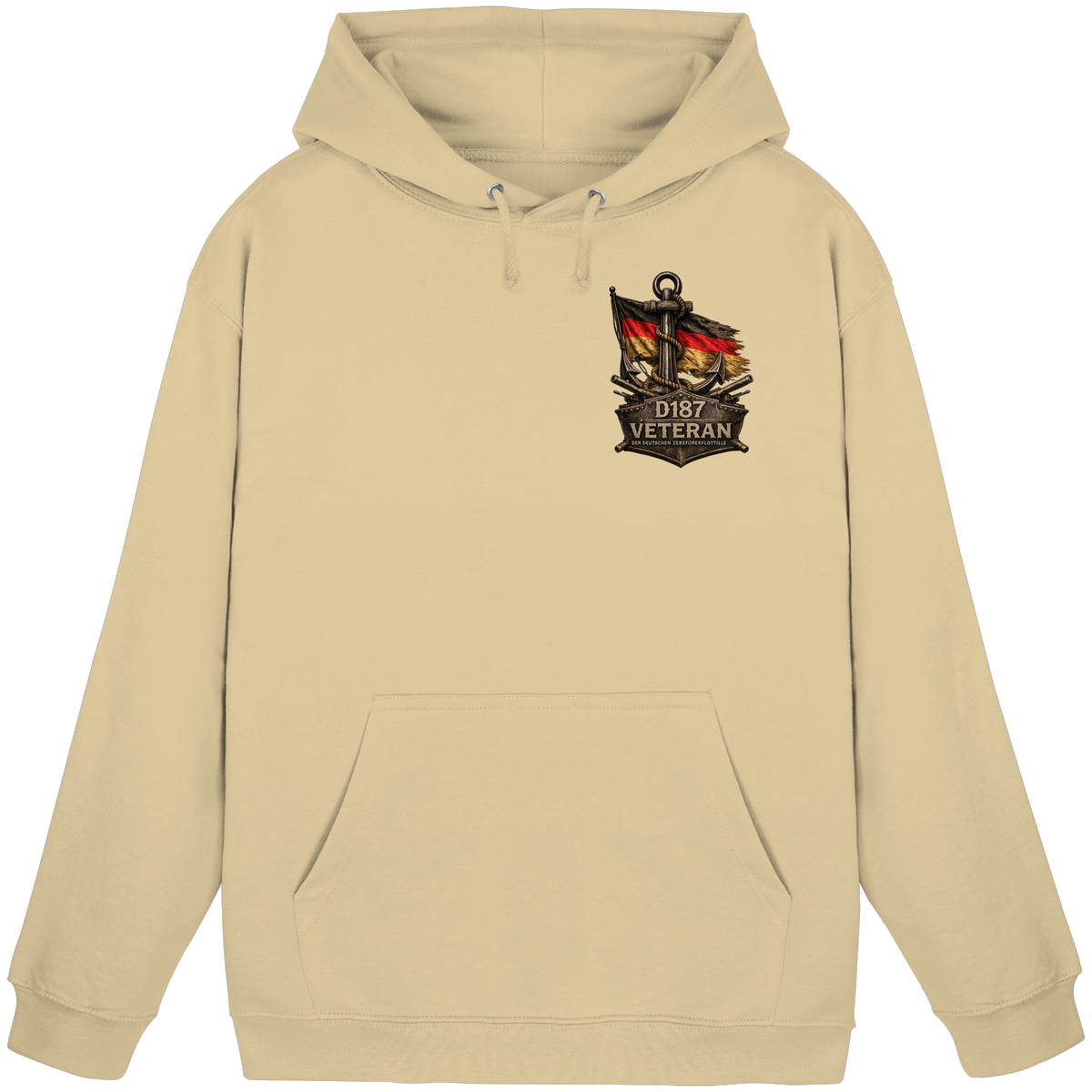 Veteran D187  Flagge Brustlogo - Basic Unisex Hoodie