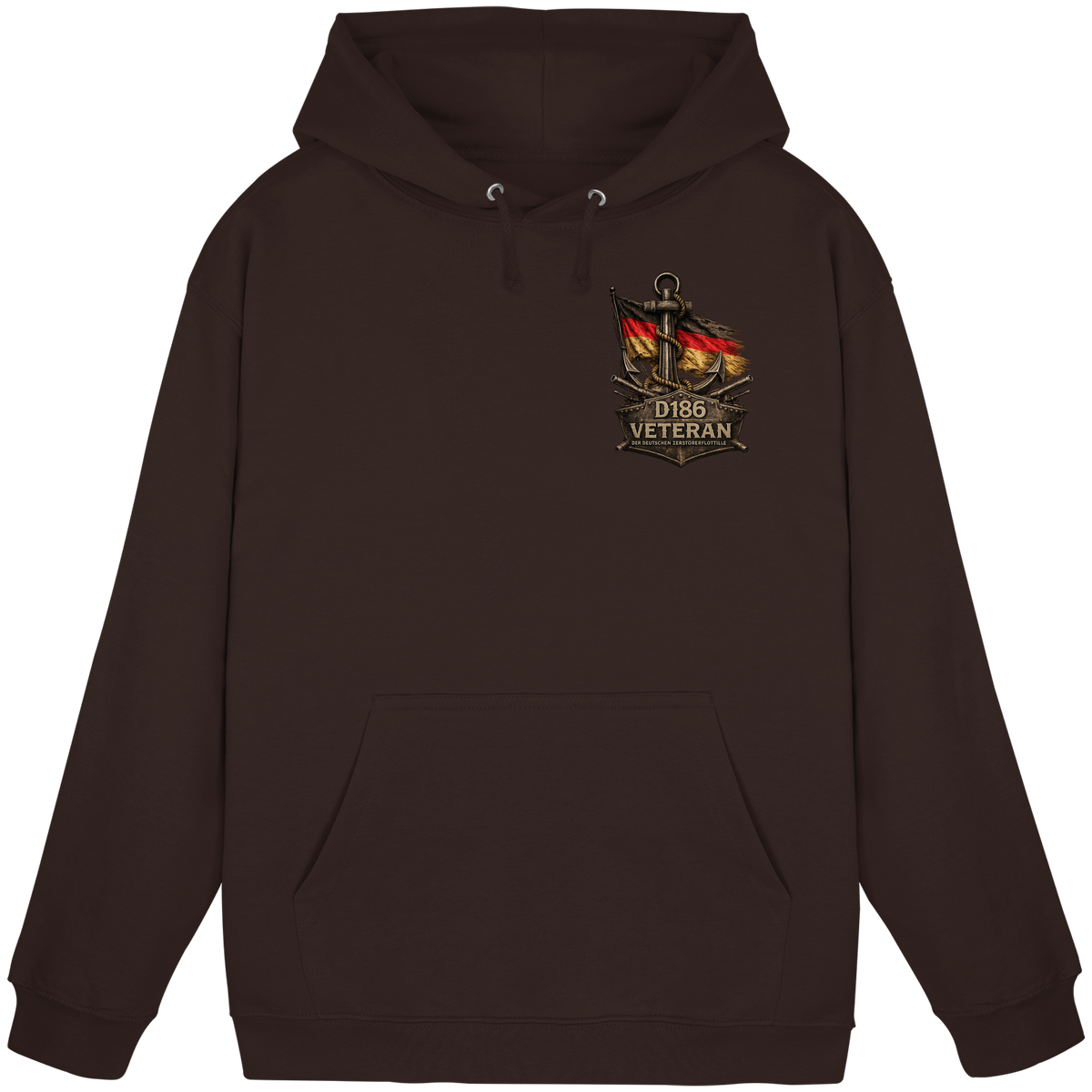 Veteran D186  Flagge Brustlogo - Basic Unisex Hoodie