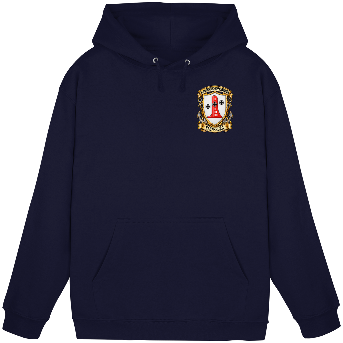 Wappen 1. Minensuchgeschwader - FLENSBURG - Brustlogo  - Basic Unisex Hoodie