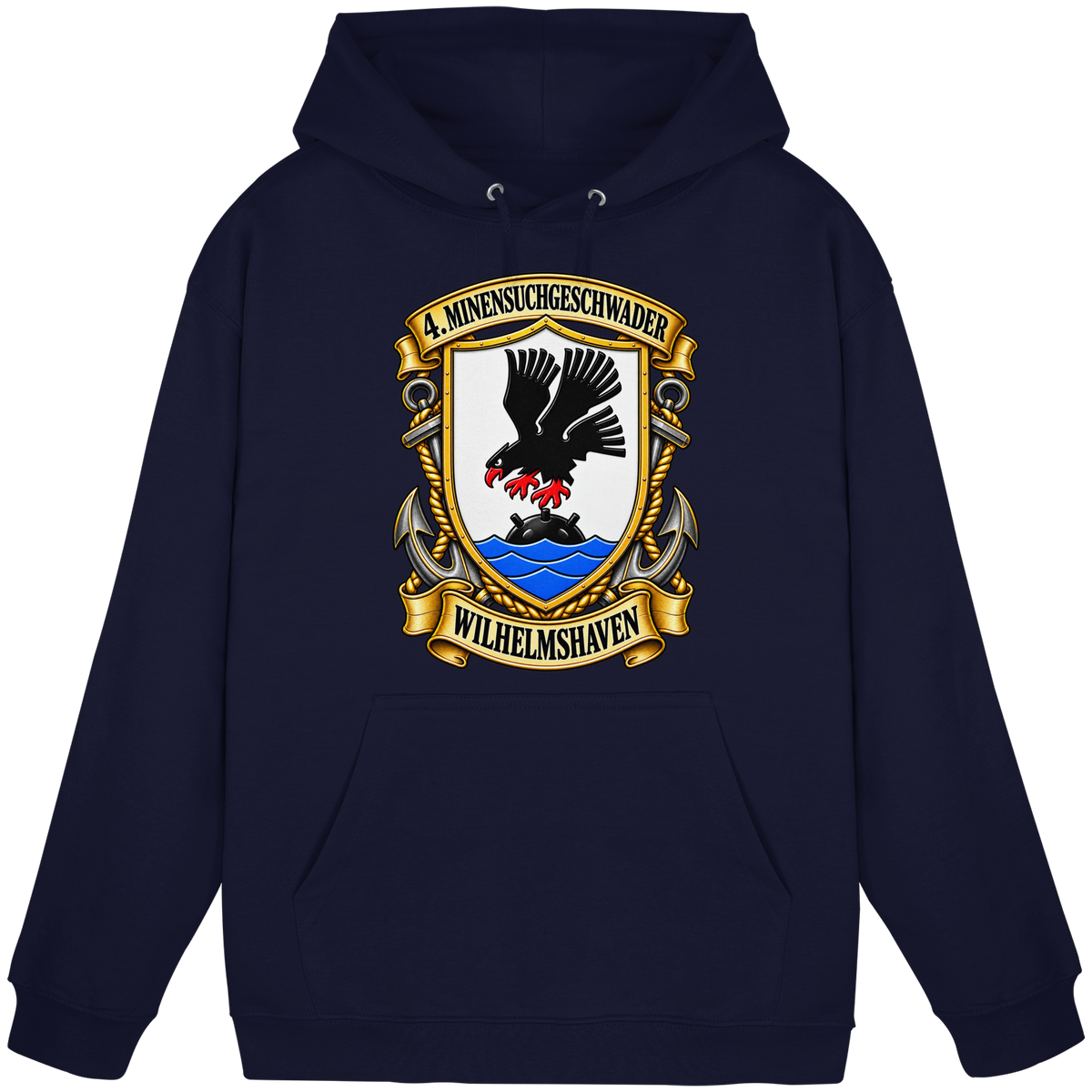 Wappen 4. Minensuchgeschwader - WILHELMSHAVEN - Basic Unisex Hoodie